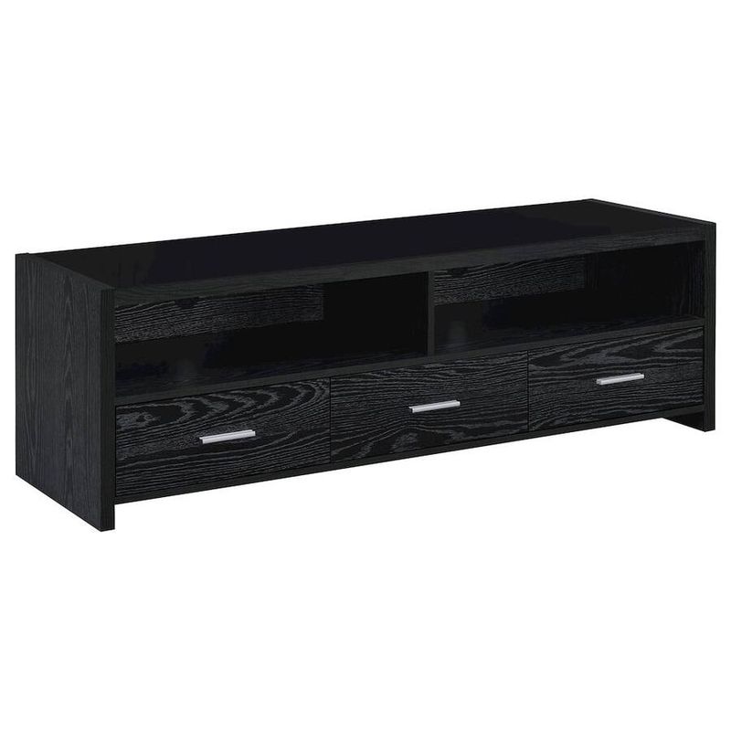 Alton 3-drawer 61-inch TV Stand Black Oak