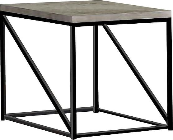 Birdie Square End Table, Sonoma Grey and Black