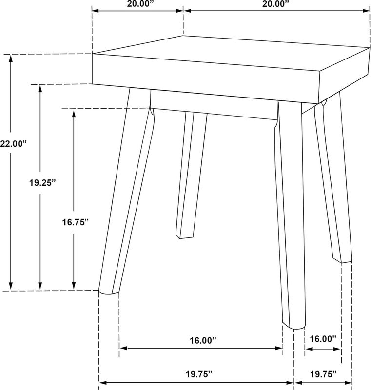 Westerly End Table Walnut Brown