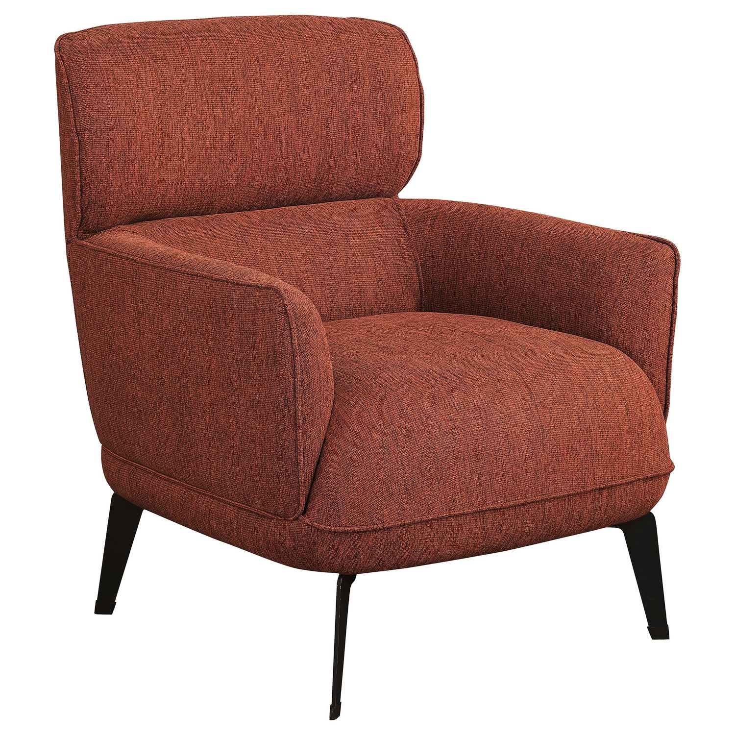 Andrea Crescent Arm Accent Chair Orange