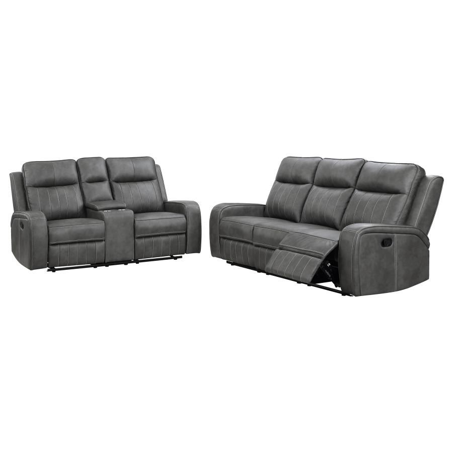 Raelynn 2pc Reclining Living Room Set Grey