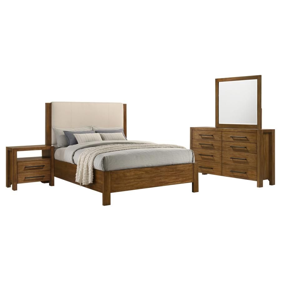 Adderley 4pc Bedroom Set Queen, Warm Brown