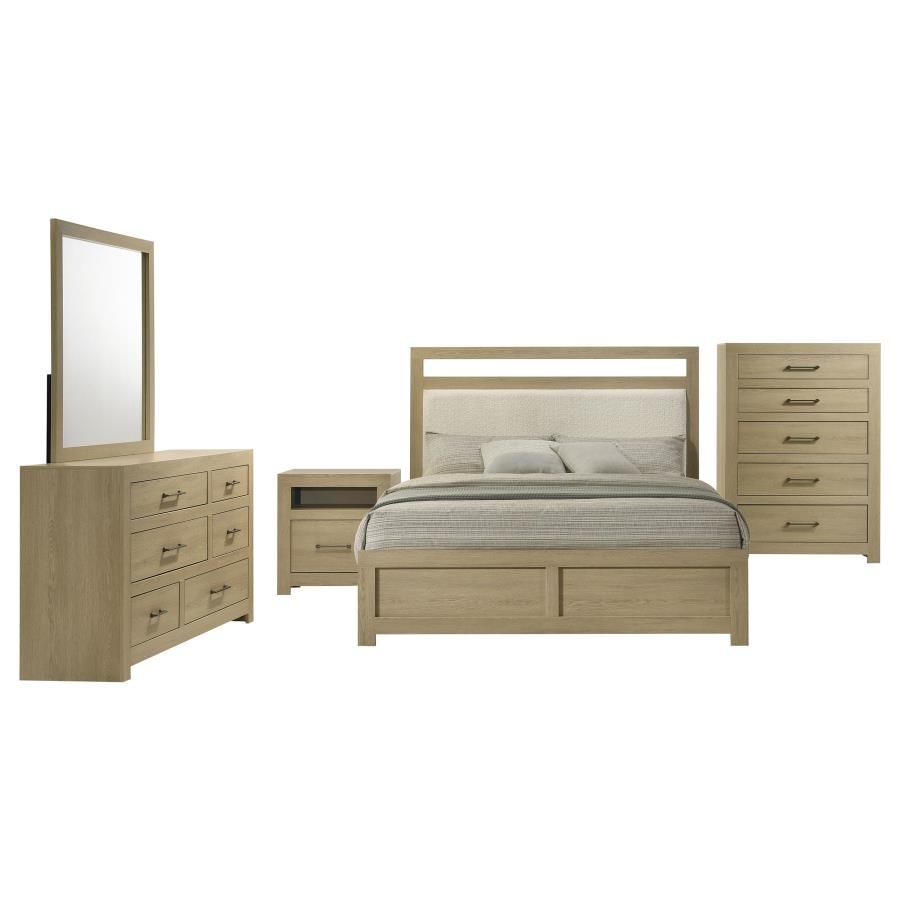 Hendricks 5-piece Queen Bedroom Set, Light Oak