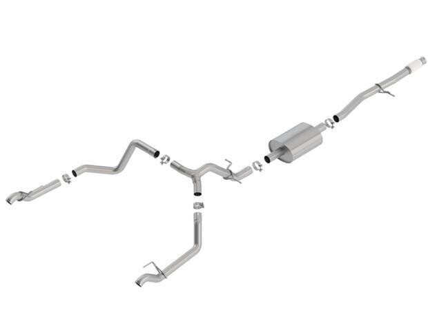 Borla S-Type Cat-Back Exhaust System (Single Split Rear Exit) - Silverado/Sierra 1500 5.3L V8 ( 2019 - 2021 ).