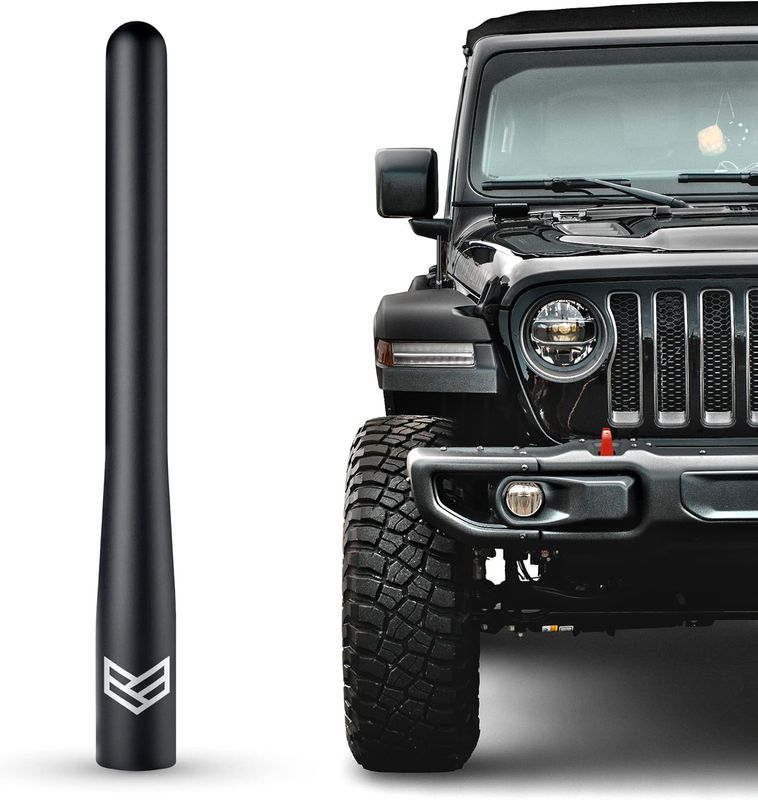 Ronin Factory Short Antenna 4 Inch Anti-Theft Design, Jeep Wrangler JK/JL.