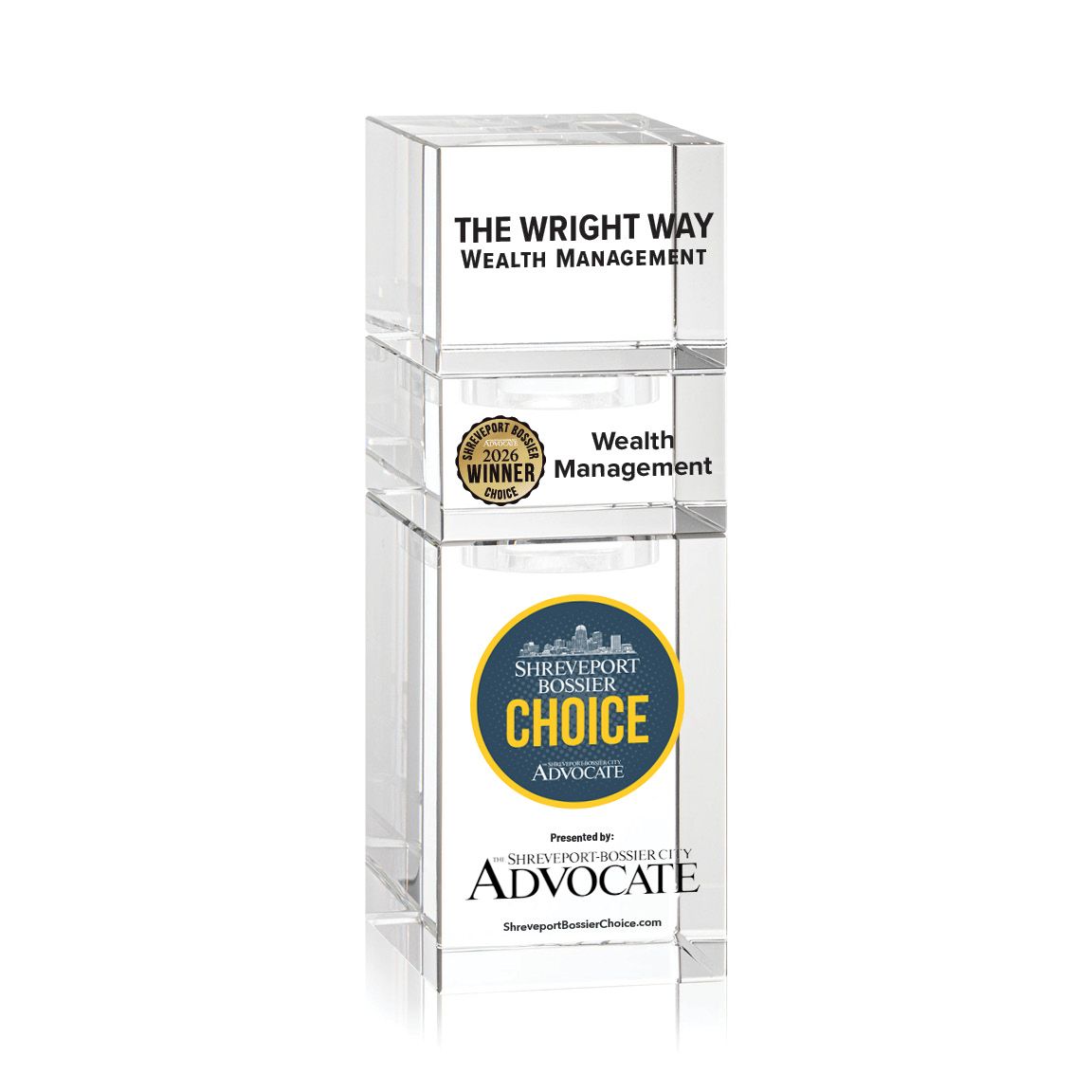 Crystal Winner's Award - Stackable Tower