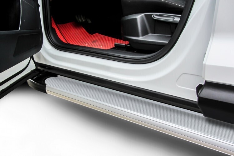 Пороги алюминиевые Kia Sorento Prime (2017-2020) Optima Silver серебристые