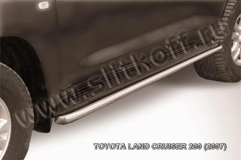 Пороги из нержавейки Toyota Land Cruiser 200 (2012-2015) d57 труба