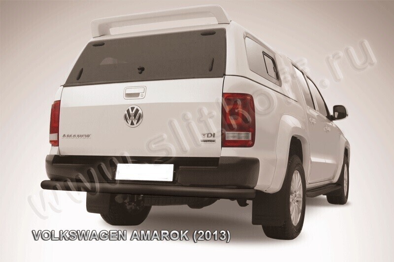 Защита заднего бампера Volkswagen Amarok (2010-2016) d76 черная