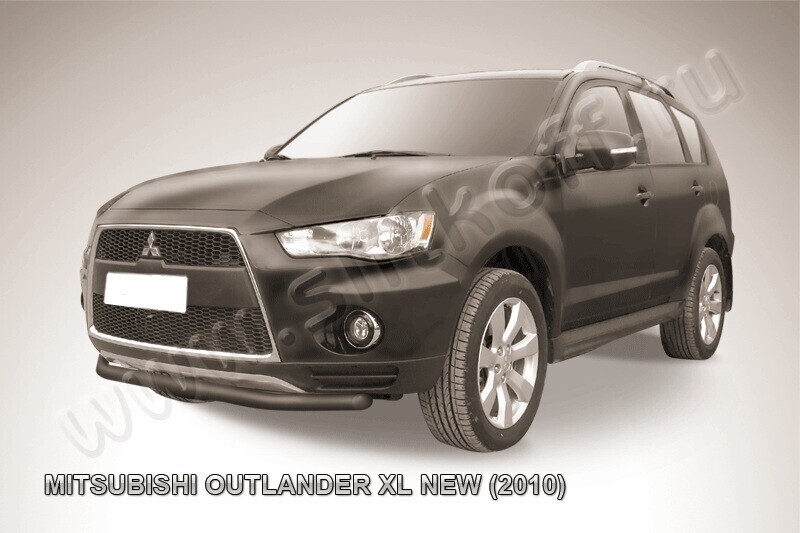 Защита переднего бампера Mitsubishi Outlander XL (2009-2013) d57 черная