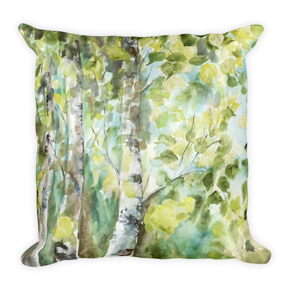 Summer Aspens Decorative Throw Pillow