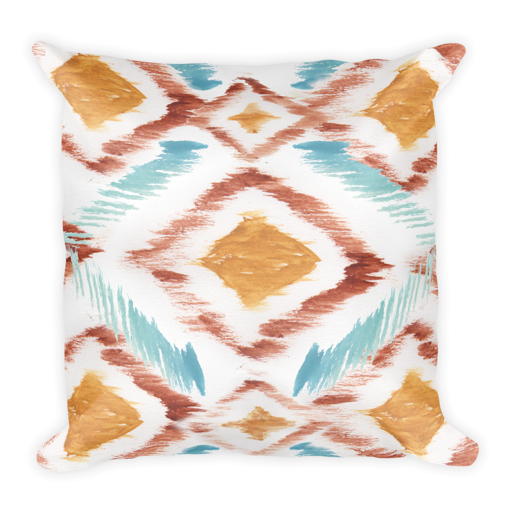 Boho Garden Tribal Ikat accent pillow