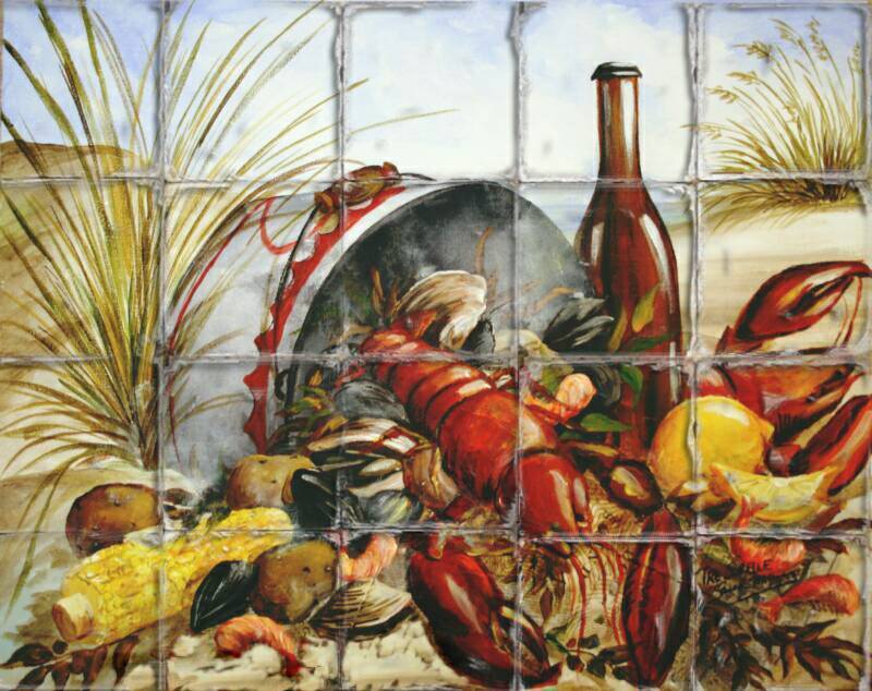 Clam and Lobster Bake on the Sea Shore