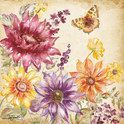 Wild Sunflower Meadow Square Gallery Wrapped Canvas 4