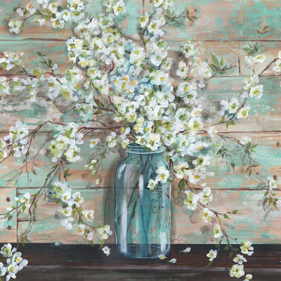 Blossoms in Mason Jar Square