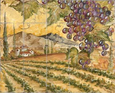 "Classico Vineyard" Printed Tile Mural