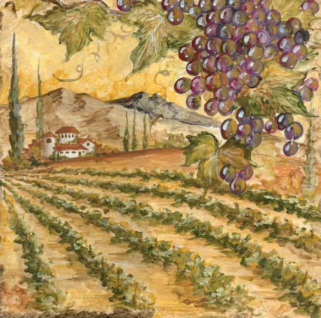 &quot;Classico Vineyard&quot; Accent Printed Tile