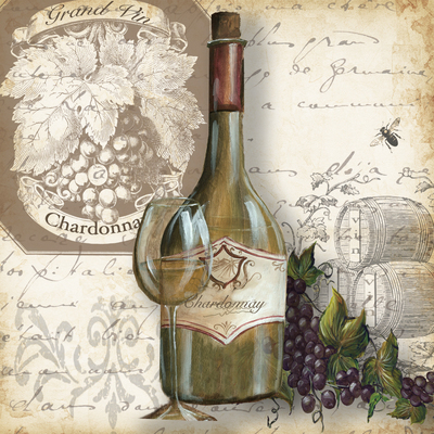 &quot;Wine Square 2&quot; Printed Accent Tile