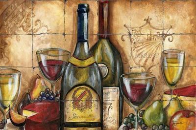 "California Wine Reserve" Printed Tile Mural