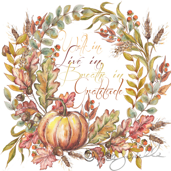 Harvest Pumpkin Wreath Gratitude