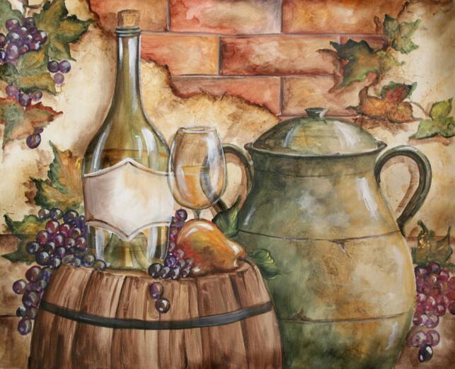 &quot;Wine Barrel&quot; Mural