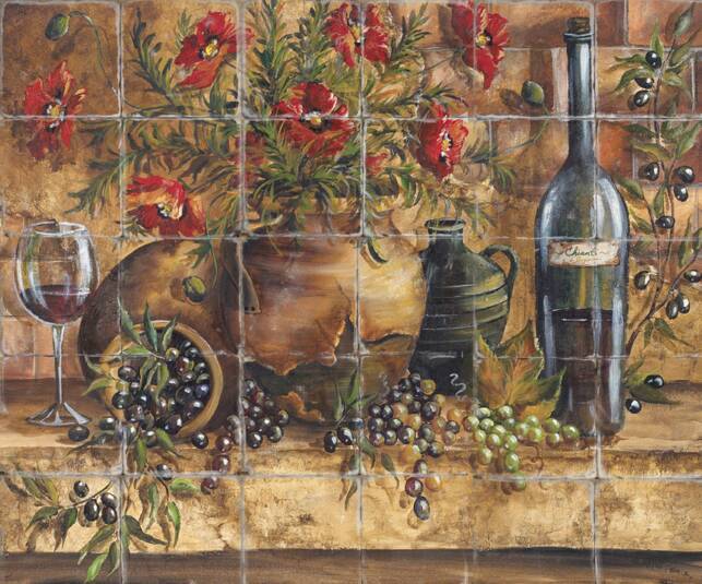 &quot;Tuscan Kitchen&quot; Printed Tile Mural