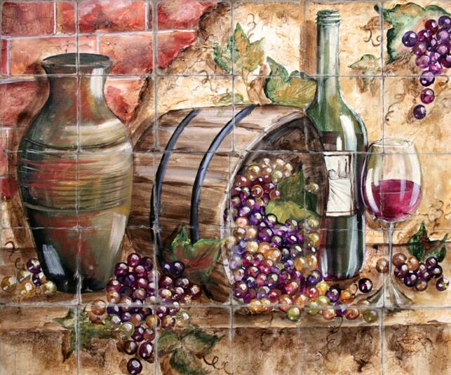 &quot;Wine Grape Harvest&quot; Mural