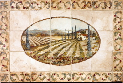 Antiqued Tuscan Poppy Feilds Antiqued Tuscan Poppy Feilds