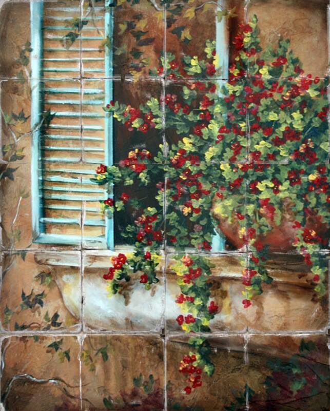 &quot;French Window&quot; Printed Tile mural