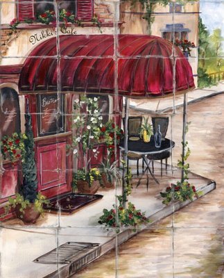 &quot;French Bistro 3&quot; Printed Tile mural