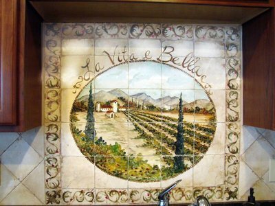 Custom and Installed Hand-Painted Tile Projects