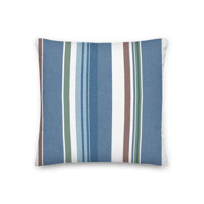 Frosted Winter Woodland White Poinsettia Throw Pillow Accent Stripe