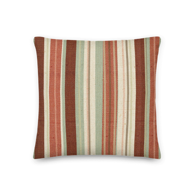 October Symphony Pumpkins Decorative Throw Pillow "'Autumn Stripes"