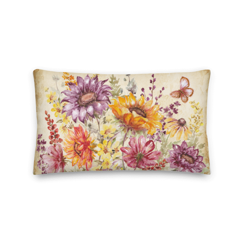 Wild Sunflower Meadow 22x12 Lumbar Premium Throw Pillow Wild Sunflower Meadow 22x12 Lumbar Premium Throw Pillow