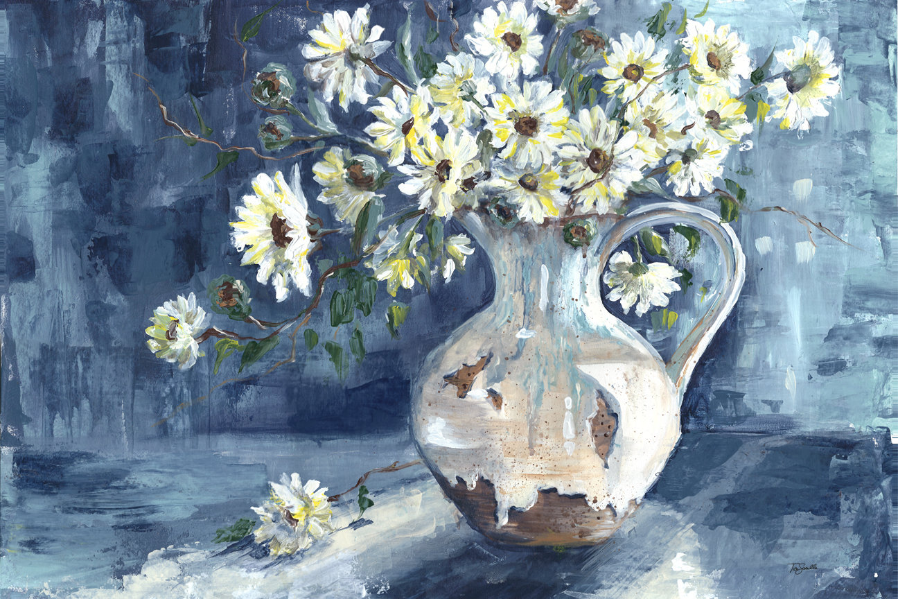 Daisies in Farm Pitcher Still Life
