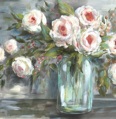 Blooms in Mason Jar Cropped Square 1