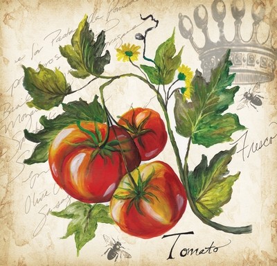 &quot;Tomato Deco&quot; Printed Accent Tile