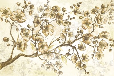 Cherry Blossom Sketch Neutral Golds
