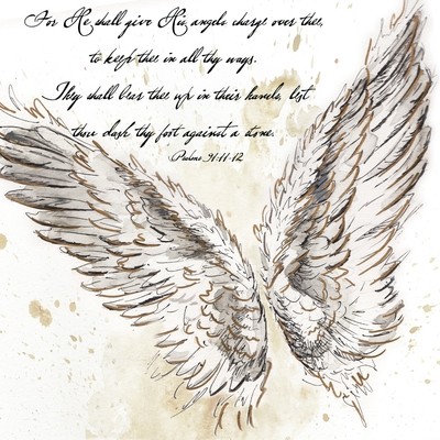 On Angels&#39; Wings I Square Psalms 91