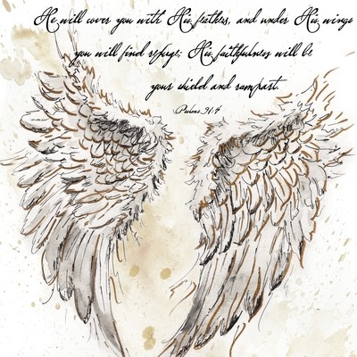 On Angels&#39; Wings II Square Psalms 91