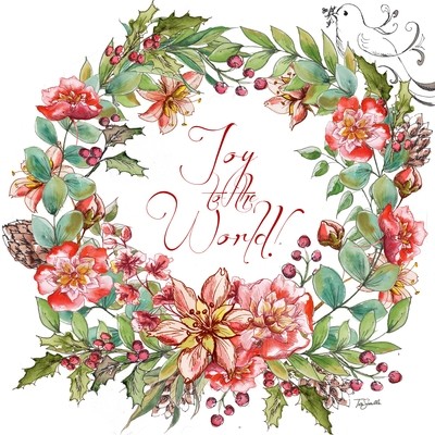 Holiday Christmas Wreath Joy to the World