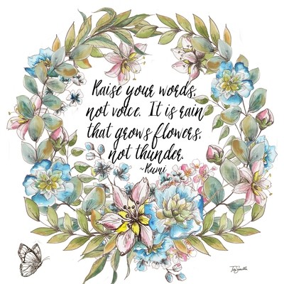 Bohemian Wreath with Rumi Sentiment