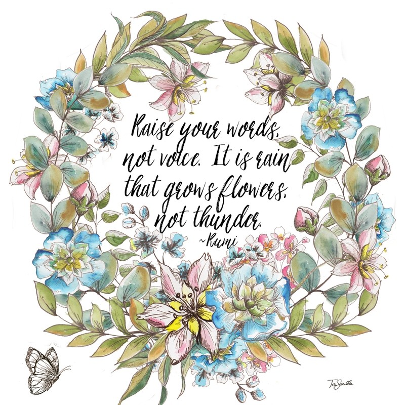 Bohemian Wreath with Rumi Sentiment