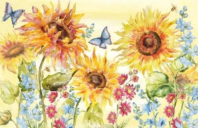 Sunflower Meadow Watercolor