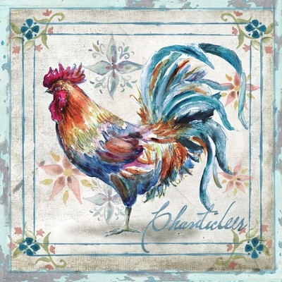 Watercolor Rooster Chanticleer Watercolor Rooster Chanticleer