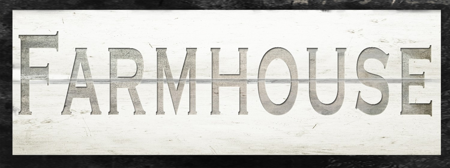 &quot;Farmhouse&quot; sign on Shiplap background