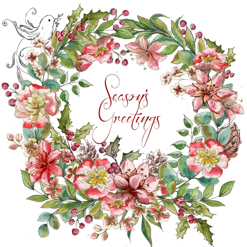 Holiday Christmas Wreath Joy to the World
