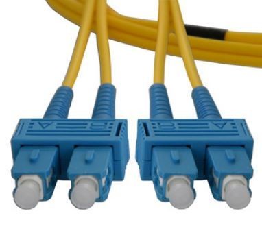 15m LC-LC 9/125 OS2 Duplex Single-Mode PVC Fiber Optic Cable - Yellow  B1A230