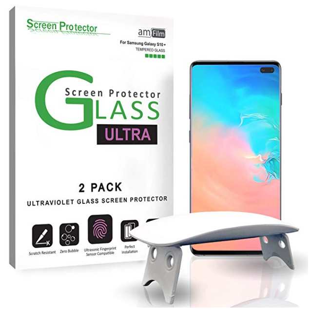amFilm Ultra Glass Screen Protector for Galaxy S10 Plus