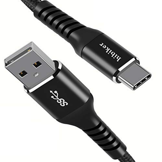 USB C Cable 6ft Hibiker 3A Type C Charging Cable Premium Nylon USB-C to USB-A Fast Charger C Cord  B1E317